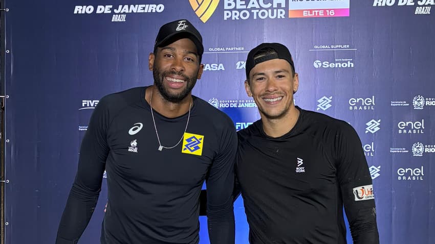 Arthur e Evandro (Foto: Pedro Bernardo Antonio dos Santos / Lance!)