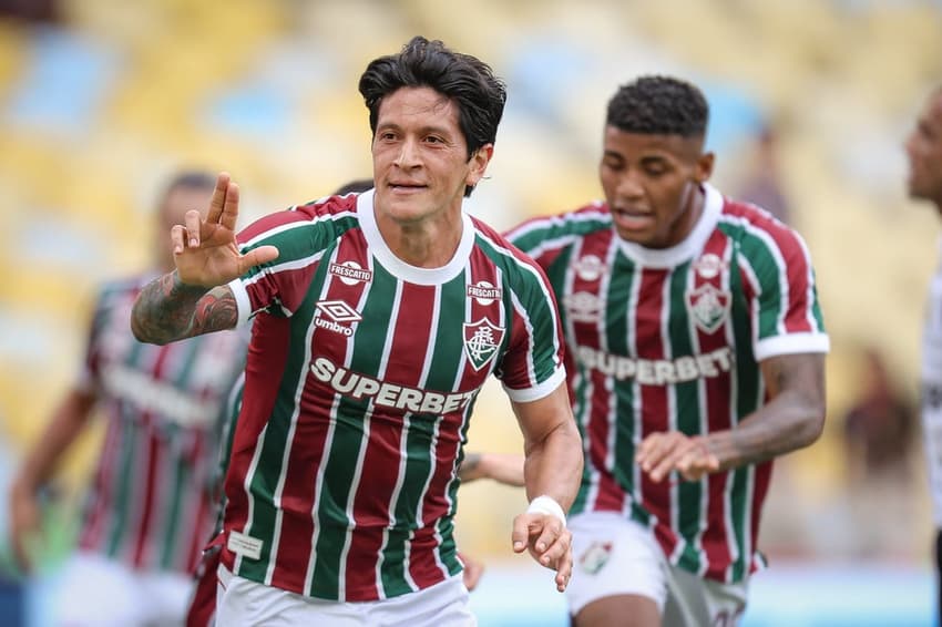 Germán Cano comemora gol do Fluminense diante do Botafogo (Foto: Marcelo Gonçalves / Fluminense)