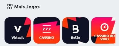 Ícone "Virtuais" que mostra as apostas virtuais da Betano