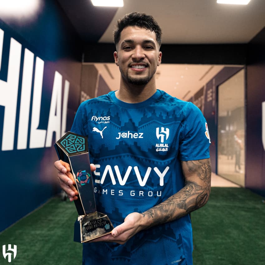 Marcos Leonardo foi eleito o melhor jogador em campo na vitória do Al-Hilal (Foto: Reprodução/Al-Hilal)
