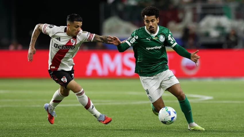 Palmeiras garantiu a classificaçaõ contra o River Plate na Libertadores (Foto: Cesar Greco/Palmeiras/by Canon)