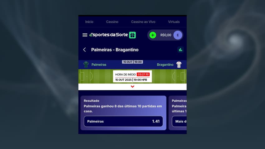 Captura de tela da página do Esportes da Sorte apostas com insights e dicas de palpites