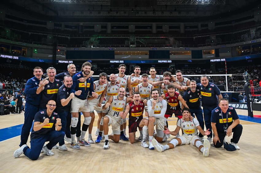 Seleção da Itália vence e avança no Mudial de vôlei (Foto: Reprodução Volleyball World)
