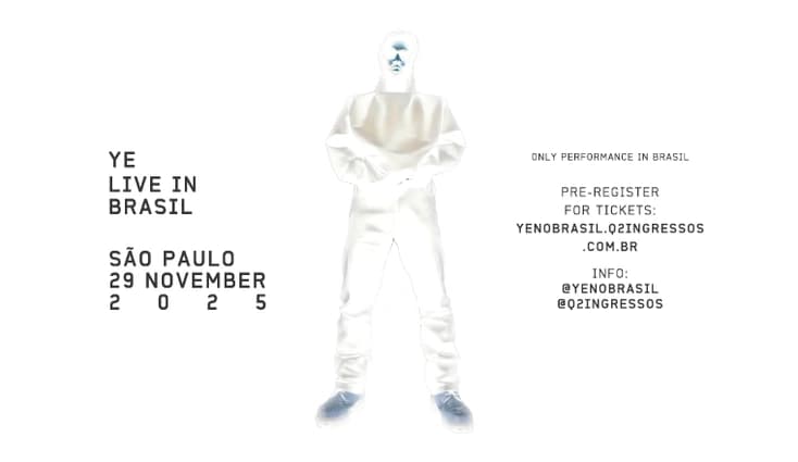 Show do Kanye West no Brasil será em 29 de novembro (Foto: Divulgação / Q2 Ingressos)