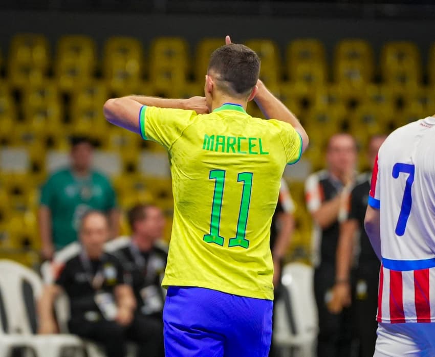 Marcel marcou o gol do título do Brasil