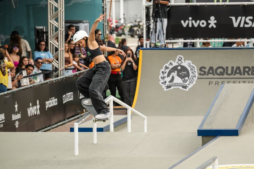 Maria Lucia em ação no SLS Select Series em Saquarema (Foto: Divulgação)