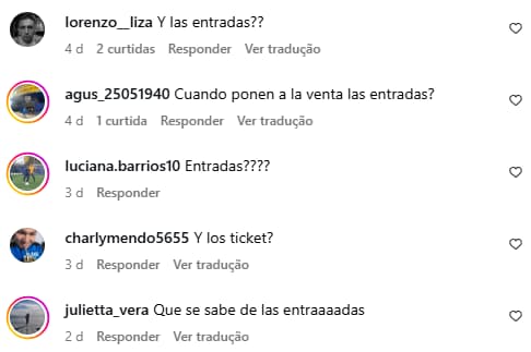 Torcedores cobram informações de ingressos da Libertadores Feminina (Foto: Reprodução)