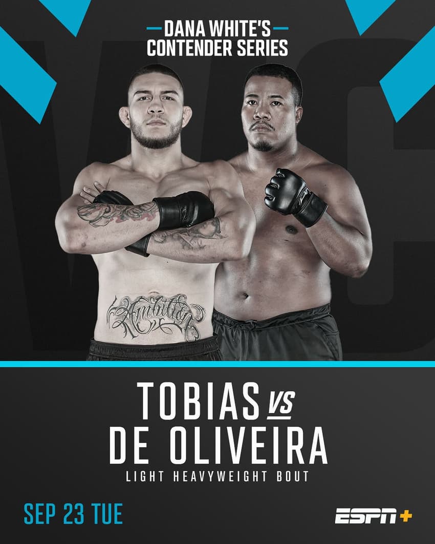 Tobias e Oliveira buscam vaga no UFC (Foto: Reprodução Instagram dwcs)