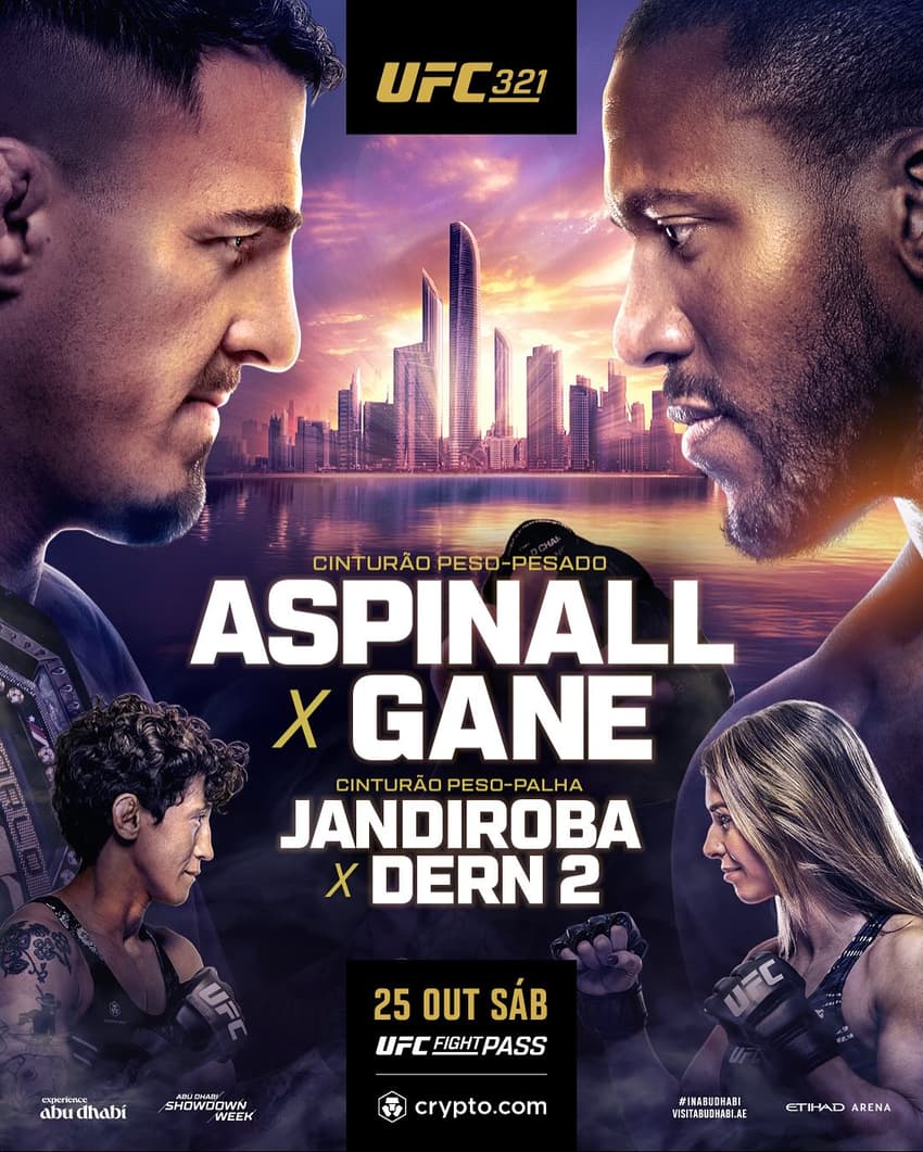 Pôster oficial do UFC 321 (Foto: Reprodução Instagram UFC)