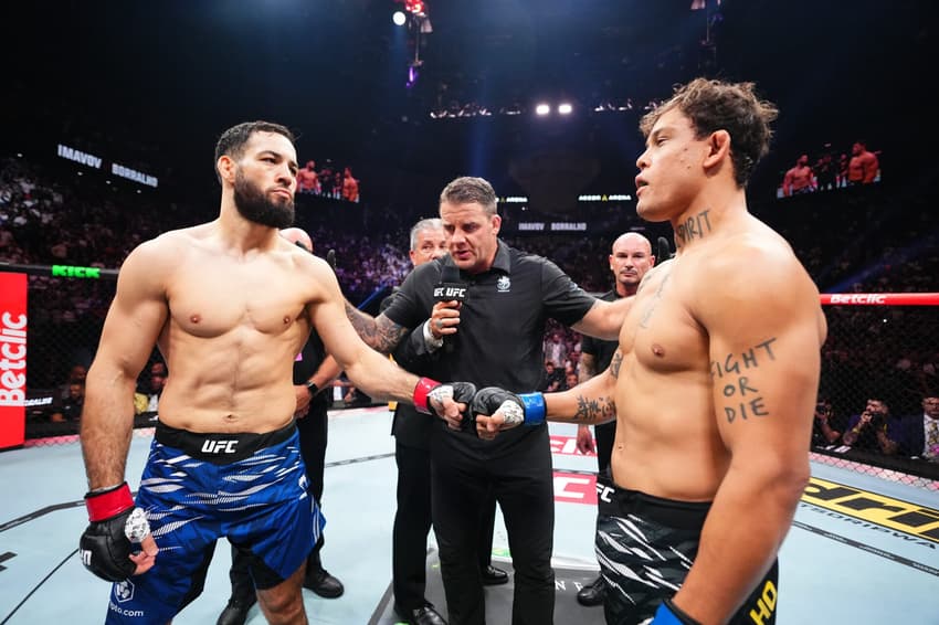 Imavov vence Borralho no UFC Paris (Foto: Twitter UFC Brasil)