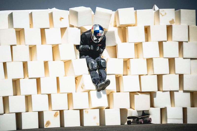 A parede de espuma ao final da descida de Mineirinho (Marcelo Maragni / Red Bull Content Pool)