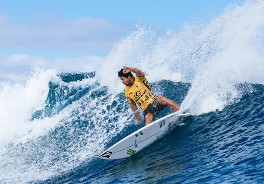 Yago Dora em ação nas finais da WSL (Foto: Reprodução/Instagram: @yagodora)