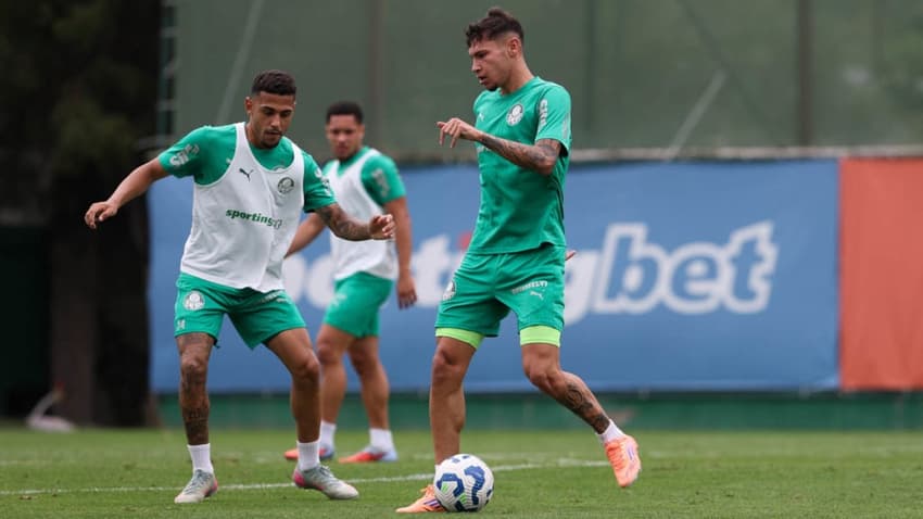 Erick Belé, do Palmeiras, durante treinamento na Academia de Futebol (Foto: Cesar Greco/Palmeiras/by Canon)
