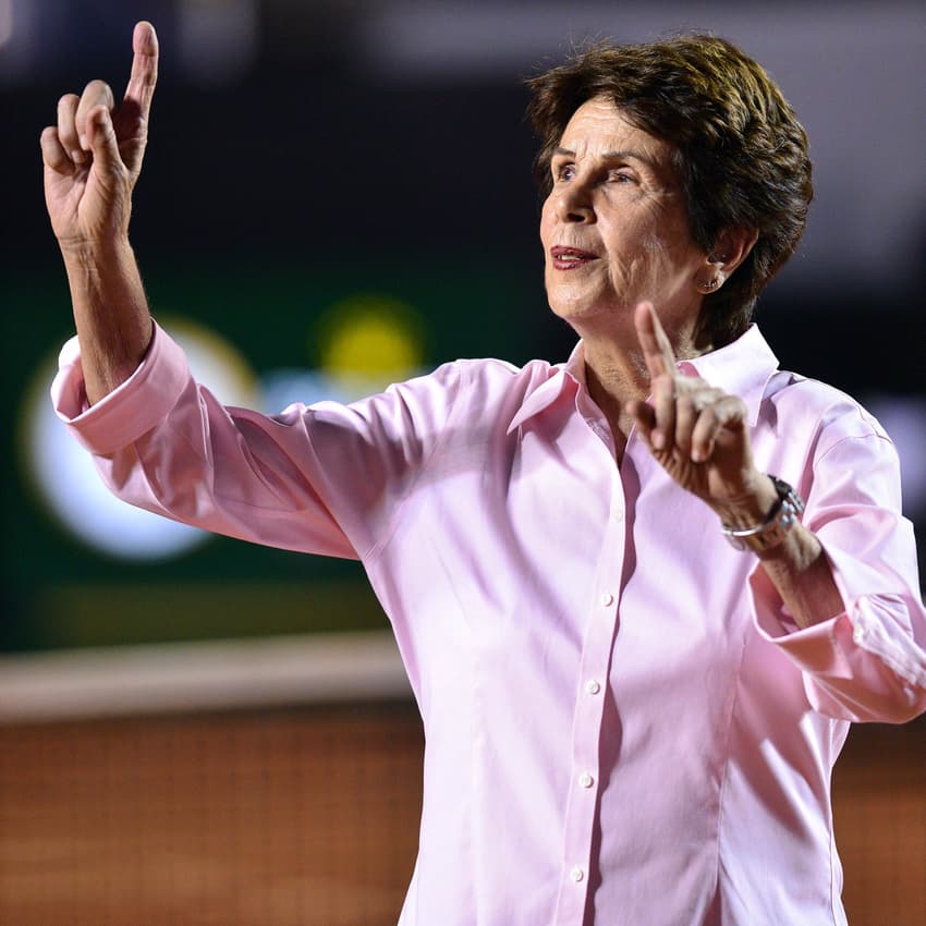 Maria Esther Bueno na homenagem no Rio Open (Foto: Fotojump/Arquivo)