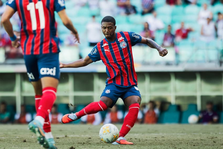 Roger Gabriel em ação contra o Ceará, na final da Copa do Nordeste Sub-20 (Foto: Letícia Martins / EC Bahia)