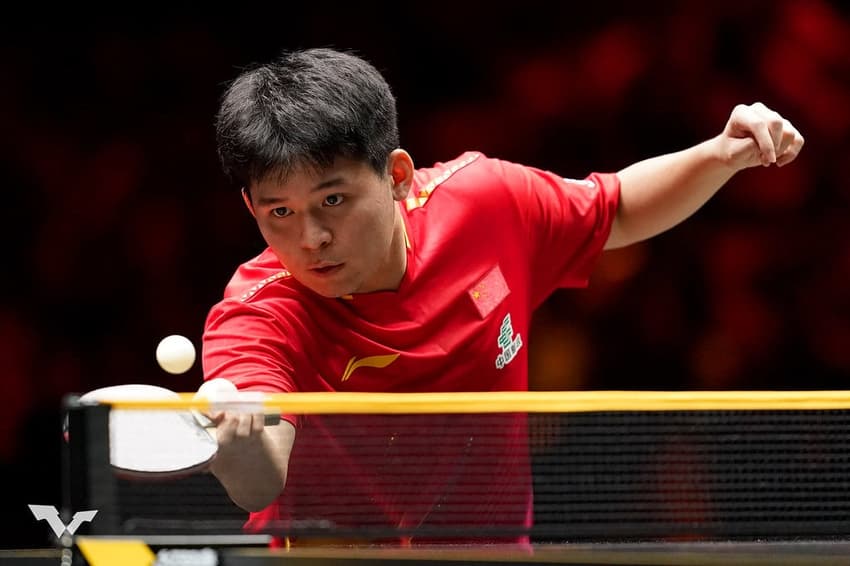 O chinês Lin Shidong em uma das vitórias no China Smash (Foto: Divulgação/WTT)