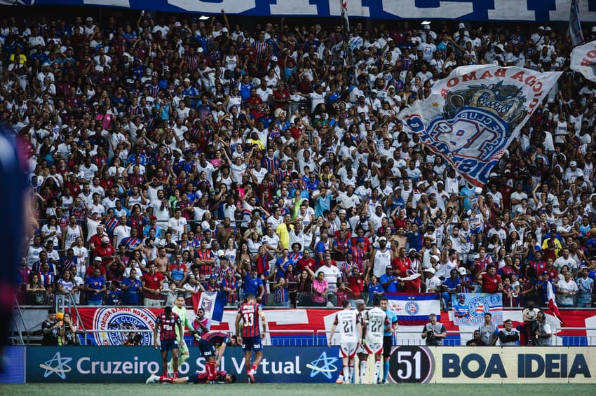 Torcida do Bahia lota a Arena Fonte Nova contra o Flamengo (Foto: Letícia Martins/EC Bahia)