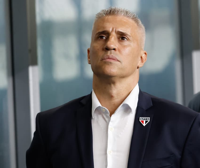 Hernán Crespo em treinamento do São Paulo