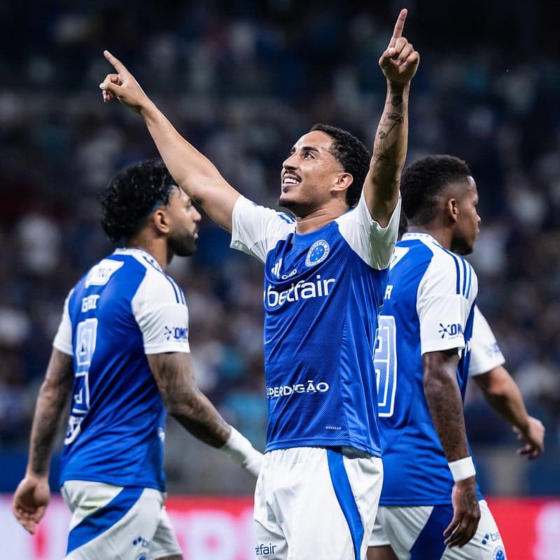 Christian comemora gol do Cruzeiro contra o Fortaleza (Foto: Gustavo Aleixo/Cruzeiro)