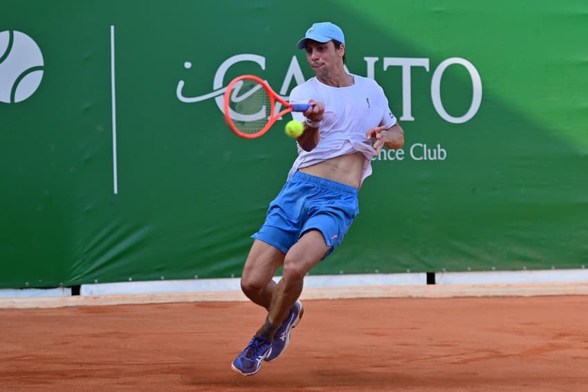 O catarinense Pedro Boscardin na derrota para Mariano Navone no Costa do Sauípe Open (João Pires/Fotojump)