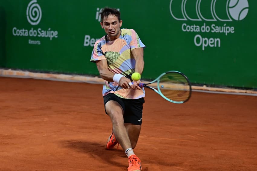 O argentino Mariano Navone parou nas quartas de finais do Costa do Sauípe Open (João Pires/Fotojump)