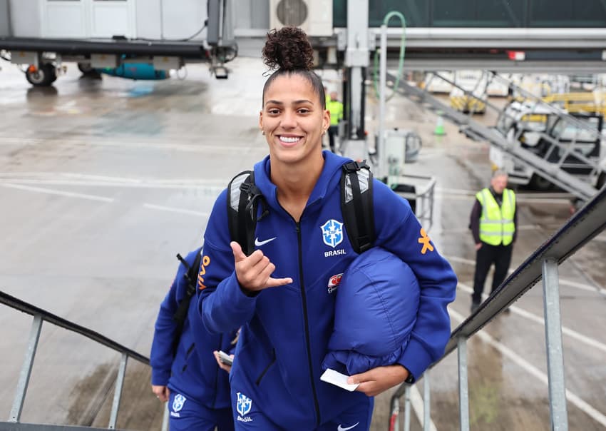 Amanda Gutierres, do Palmeiras, durante viagem da Seleção Brasileira à Itália. (Foto: Lívia Villas Boas / CBF)