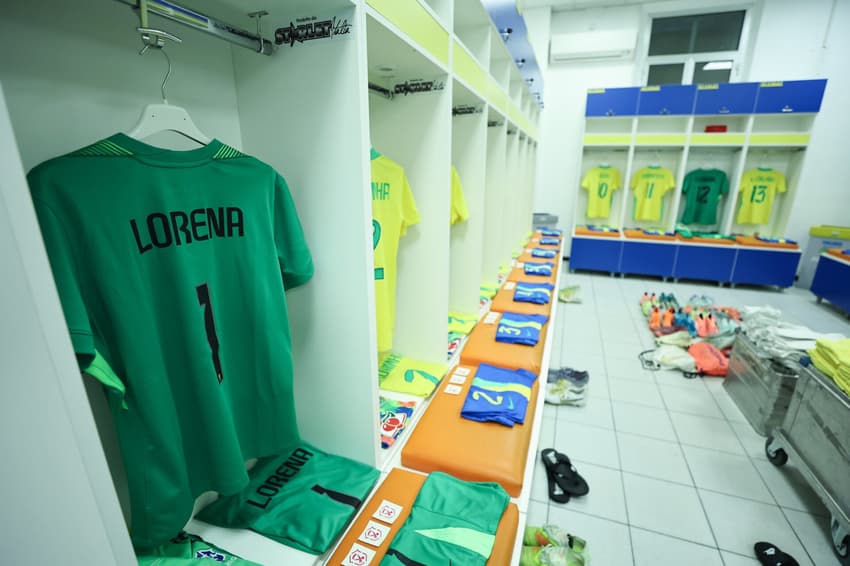 Vestiário da Seleção feminina. (Foto: Lívia Villas Boas / CBF)
