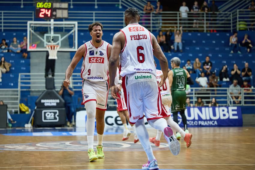 Franca em vitória sobre o União Corinthians na terceira rodada do NBB 2025/26 (Foto: Marcos Limonti / SFB)