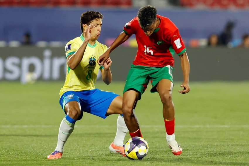 João Cruz em Brasil x Marrocos sub-20 (Foto: Raul Bravo / AFP)
