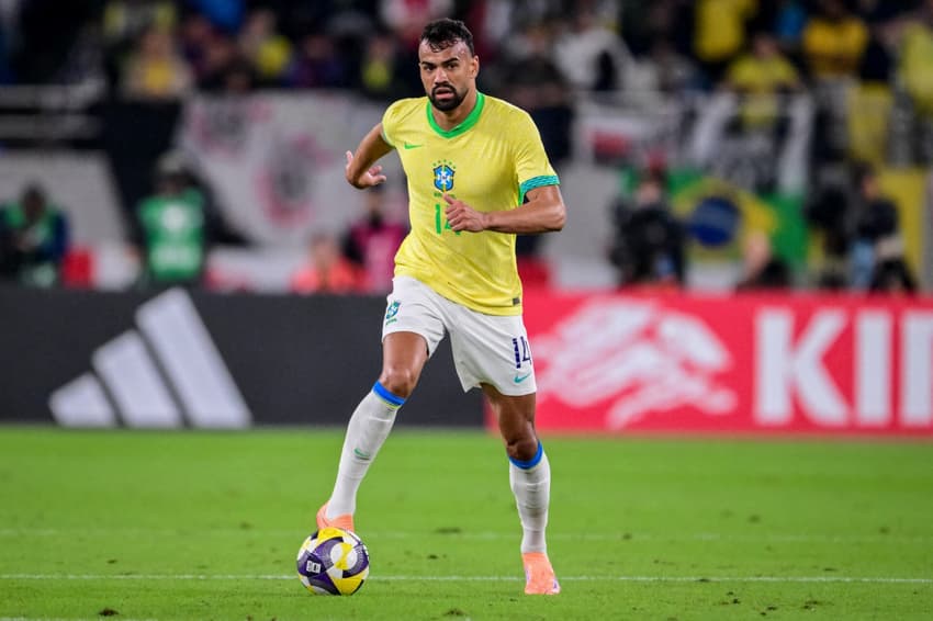 Zagueiro Fabrício Bruno na derrota da Seleção Brasileira para o Japão (Foto: Yuichi Yamazaki/AFP)