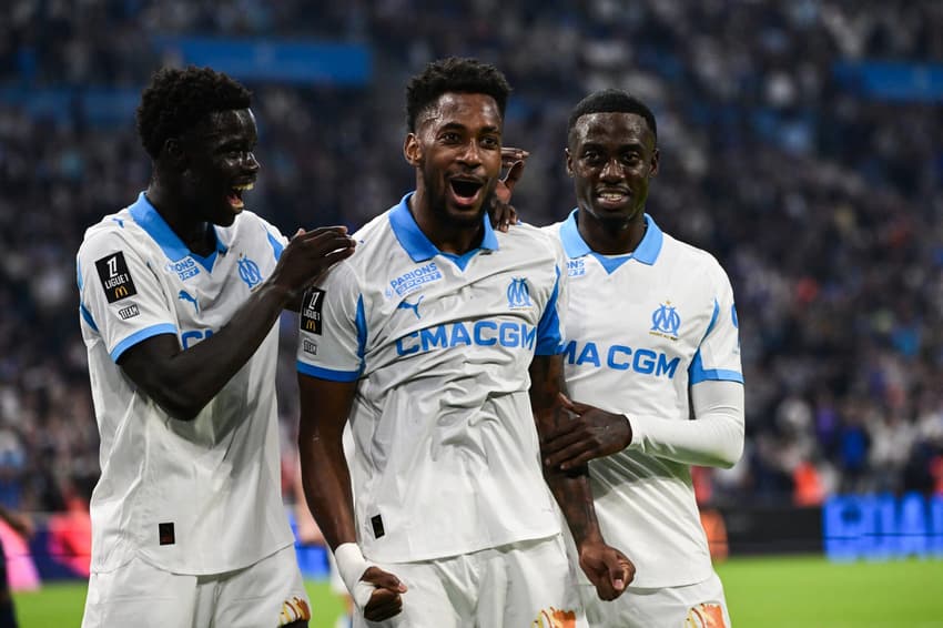 O Olympique de Marseille entra em campo fora de casa contra o Sporting pela Champions League (Foto: Miguel MEDINA / AFP)