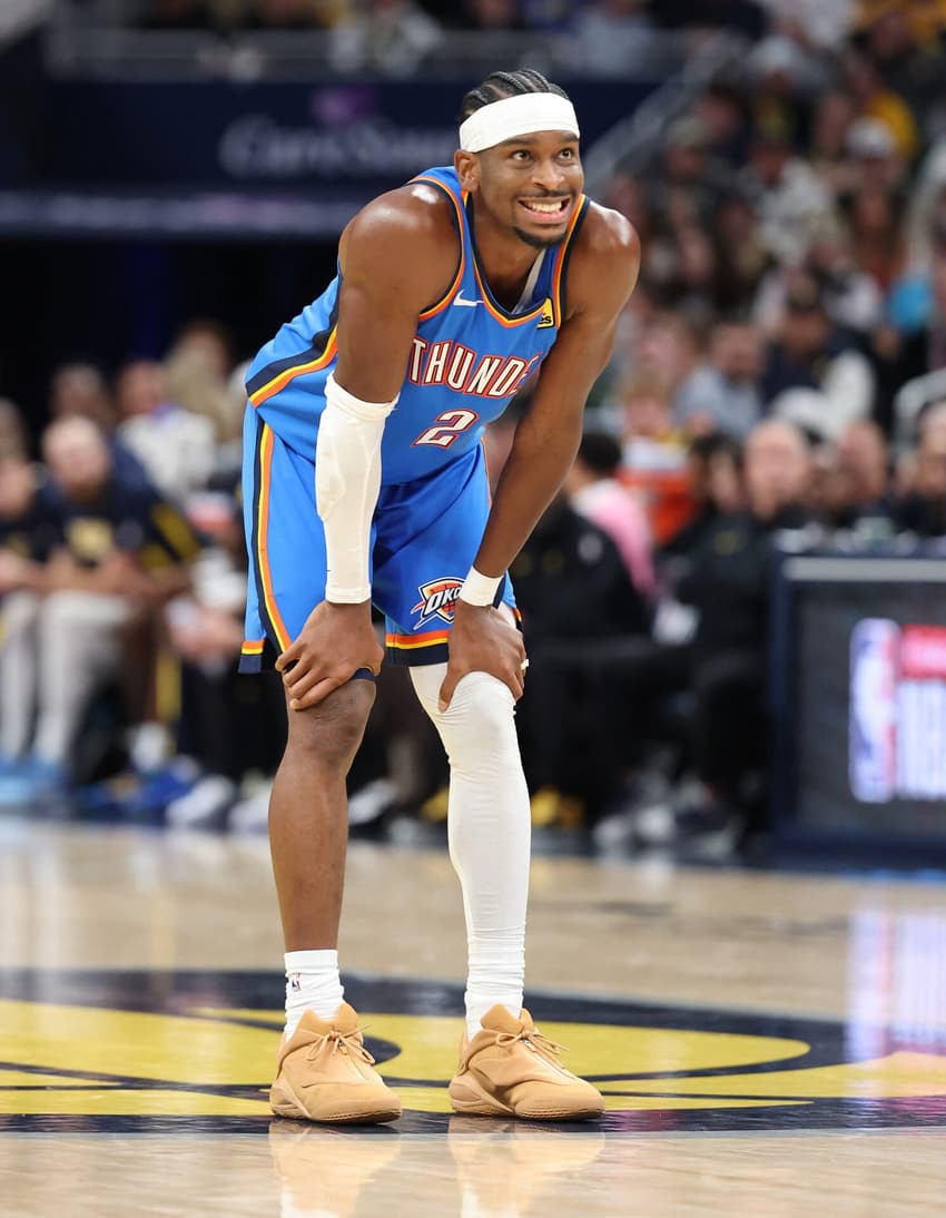 Shai Gilgeous-Alexander foi o principal nome da partida entre OKC x Pacers na NBA (Foto: Andy Lyons/Getty Images/AFP)