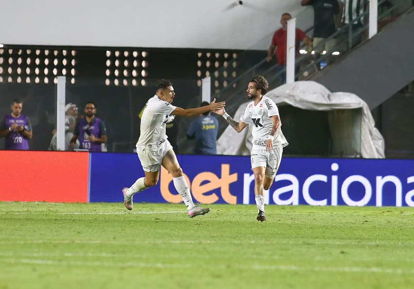 Lautaro Díaz acumula 4 jogos com a camisa do Santos e dois gols marcados. (Foto: Mauricio De Souza/AGIF)