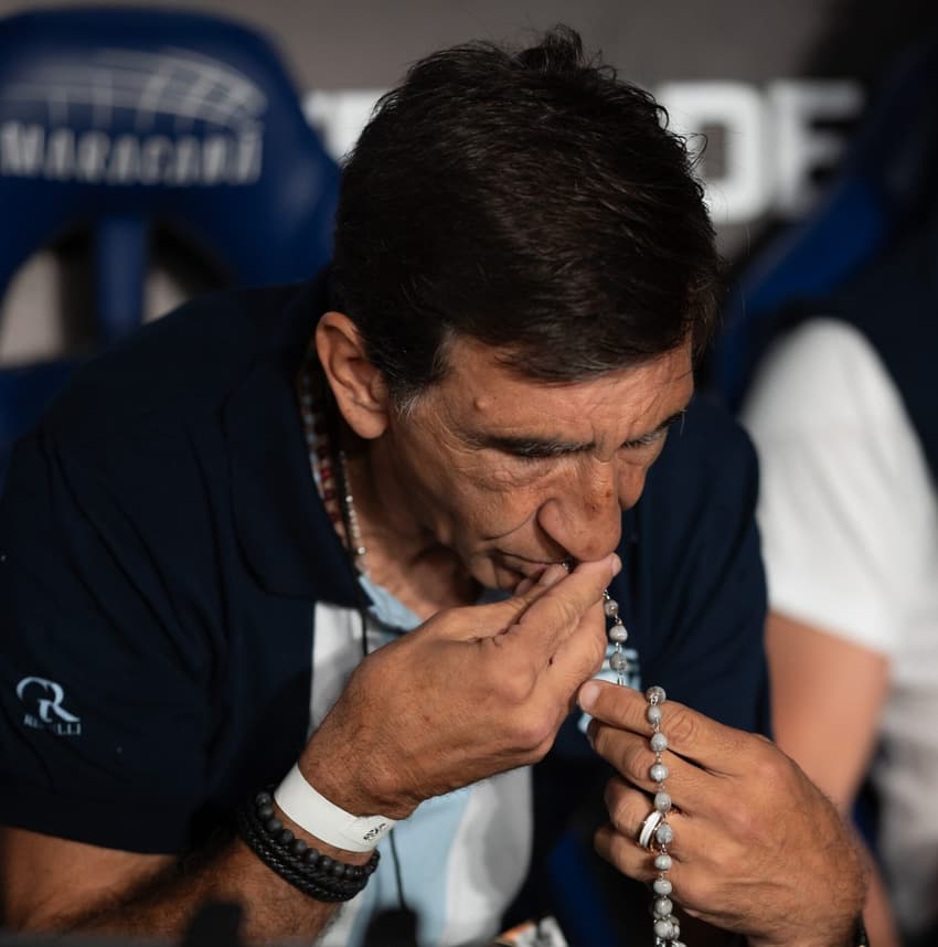 Gustavo Costas em Flamengo x Racing pela Libertadores (Foto: Jorge Rodrigues/AGIF)