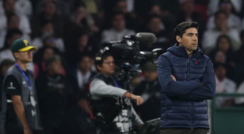Abel Ferreira, técnico do Palmeiras, durante partida contra a LDU pela Libertadores (Foto: Reprodução)