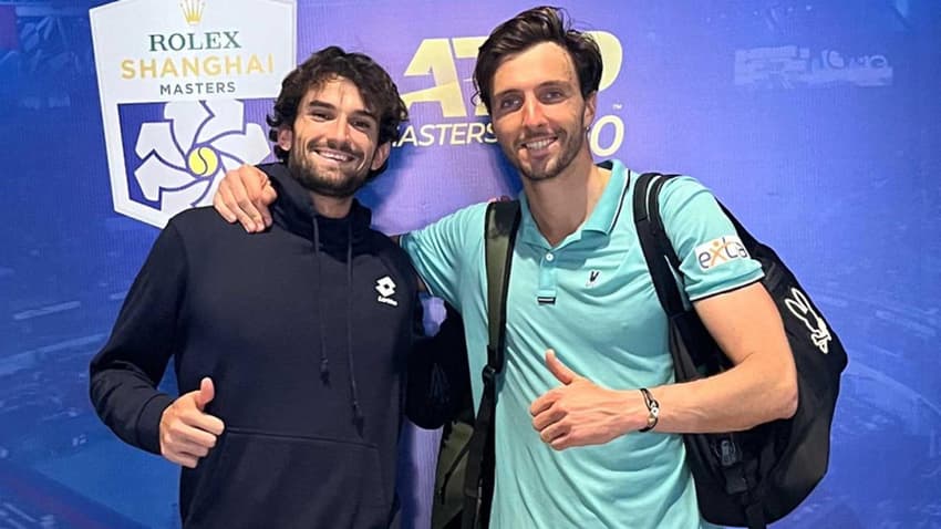 Arthur Rinderknech e Valentin <strong>Vacherot</strong> no Masters 1000 de Xangai (Foto: Reprodução X)