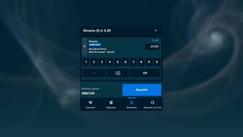 Captura de tela do bilhete de apostas na Stake com seleções da La Liga