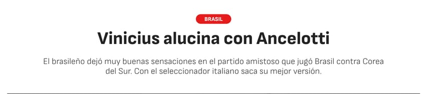 Título do "As" para atuação de Vini Jr, pela Seleção, contra a Coreia do Sul (Foto: Reprodução)