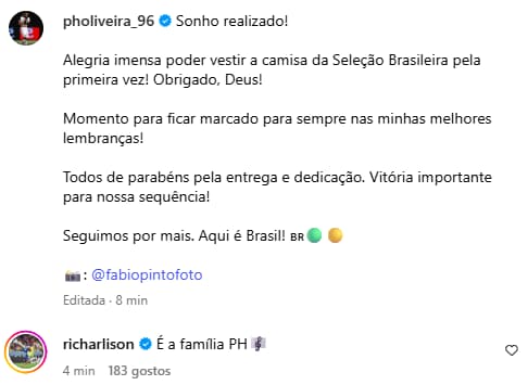 Richarlison e Paulo Henrique