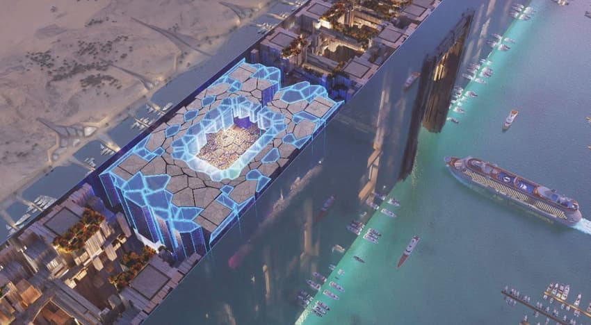 Projeto do "Neom Stadium". (Foto: Divulgação - Saudi Arabia FIFA World Cup 2034)