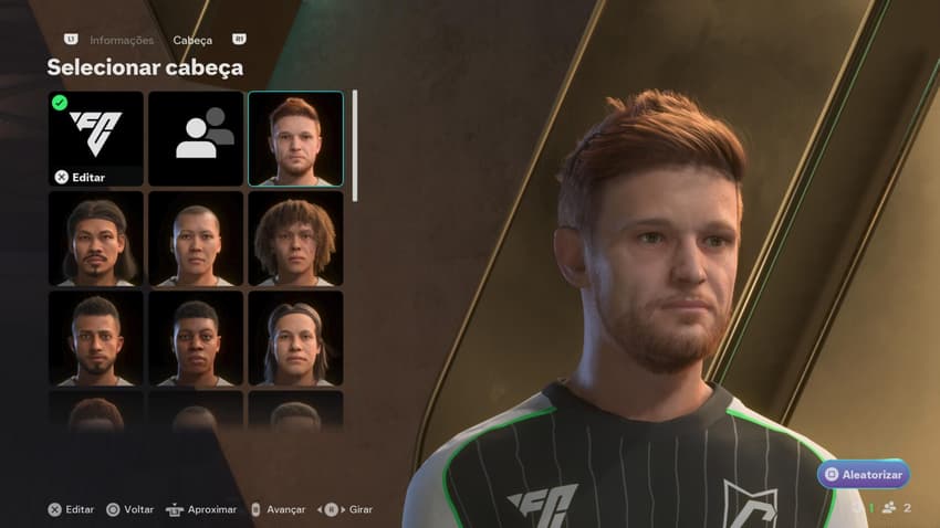 É possível criar seu próprio jogador no EA Sports FC 26 (Foto: reprodução/Electronic Arts)