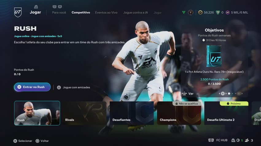 O Ultimate Team tem diversas opções de partidas no EA Sports FC 26 (Foto: reprodução/Electronic Arts)