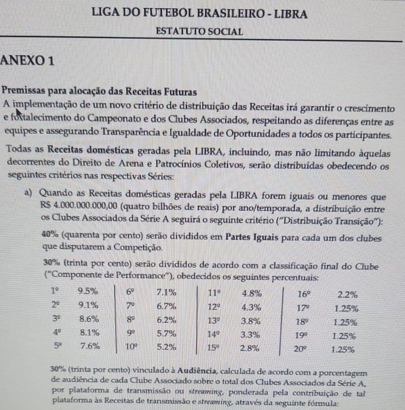 Trecho do estatuto da Libra (Foto: Reprodução)