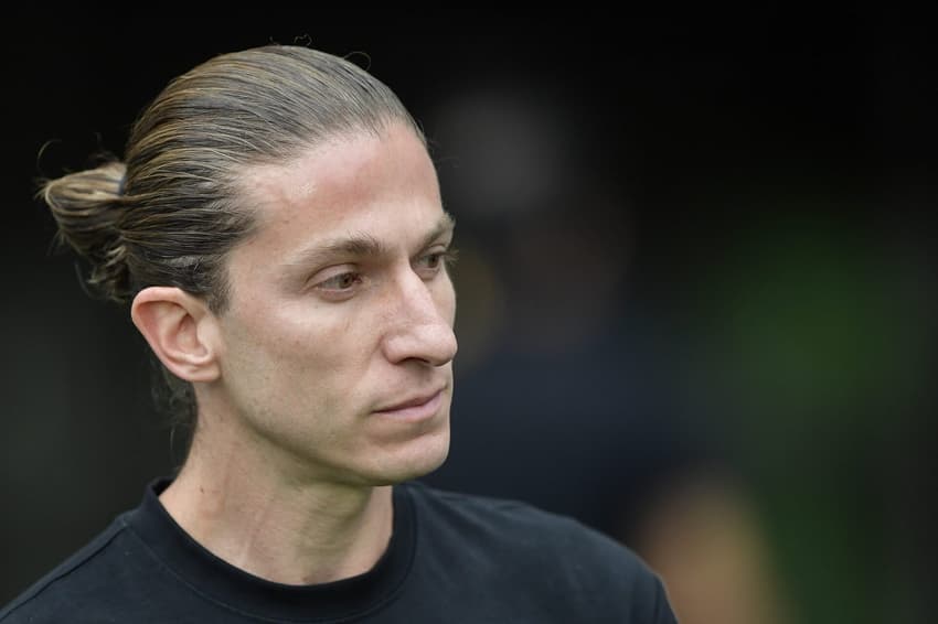 Filipe Luís antes de Flamengo x Palmeiras (Foto: Thiago Ribeiro/AGIF)