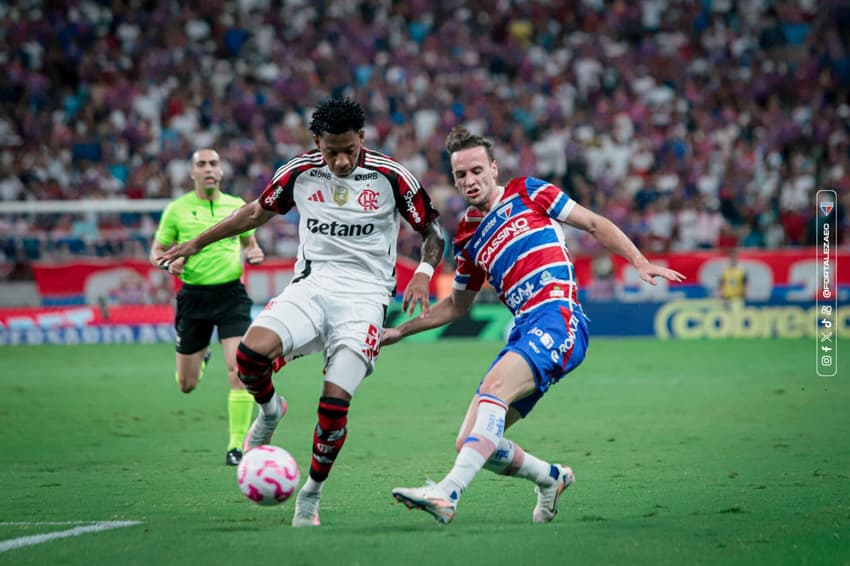 Partida entre Fortaleza e Flamengo, pelo Brasileirão (Foto: Mateus Lotif/Fortaleza EC)