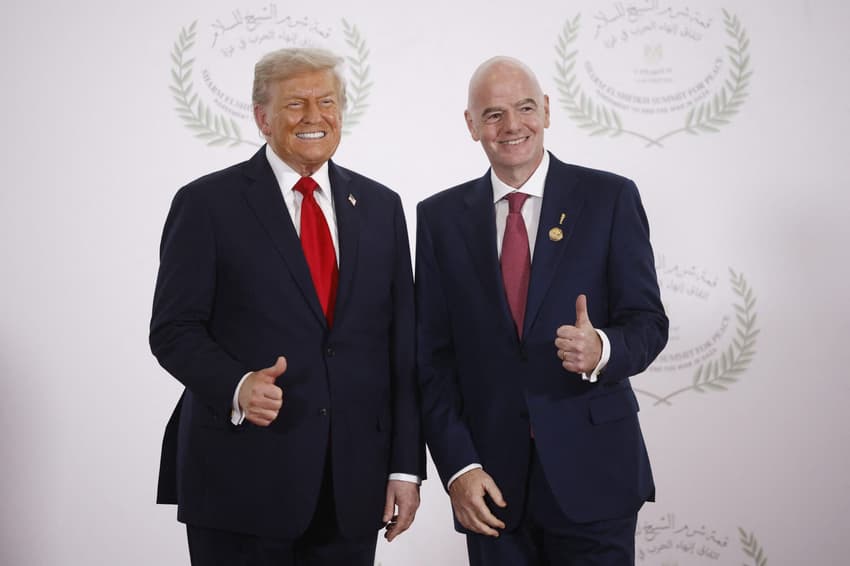 Gianni Infantino Donald Trump Fifa Eua Israel Palestina