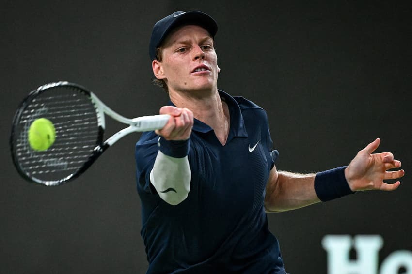 Jannik Sinner no Masters 1000 de Xangai (Foto: Jade Gao/AFP)