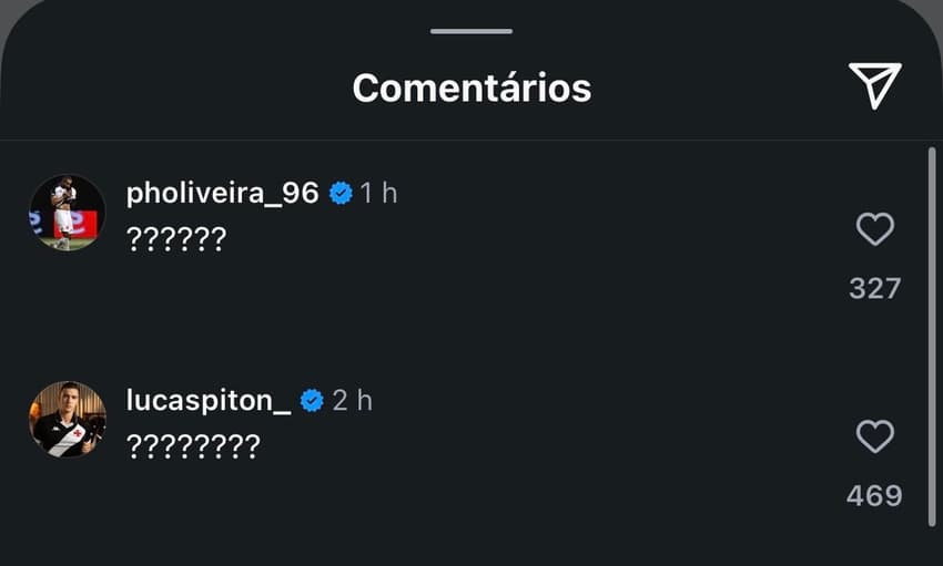 Laterais do Vasco reagem a post misterioso de Tchê Tchê (Foto: Reprodução)