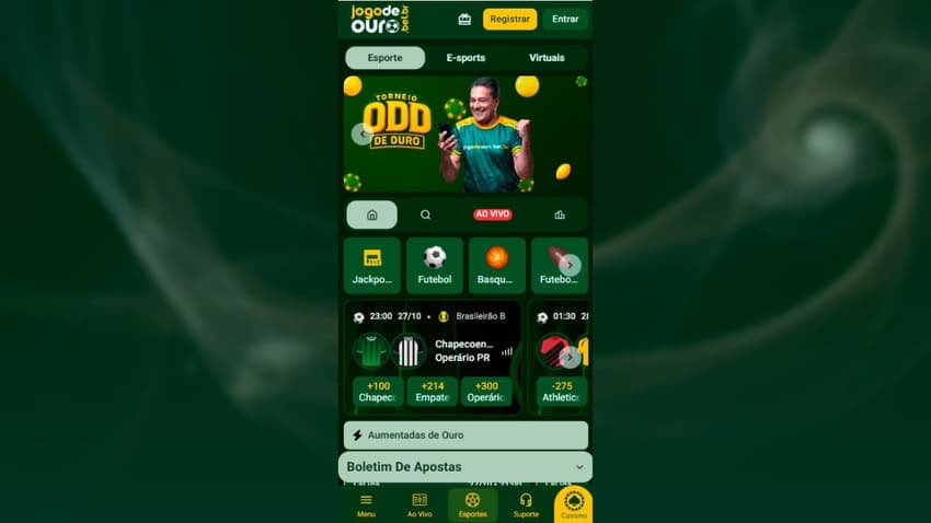Casa de apostas Jogo de Ouro com apostas aumentadas e torneios de odds múltiplas valendo apostas grátis