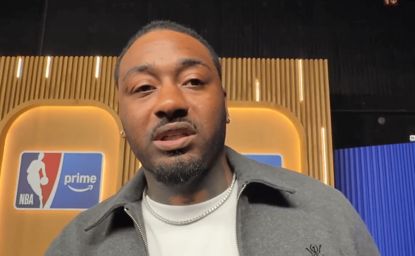 John Wall em entrevista durante evento do Prime Video (Foto: Pedro Werneck / Lance!)